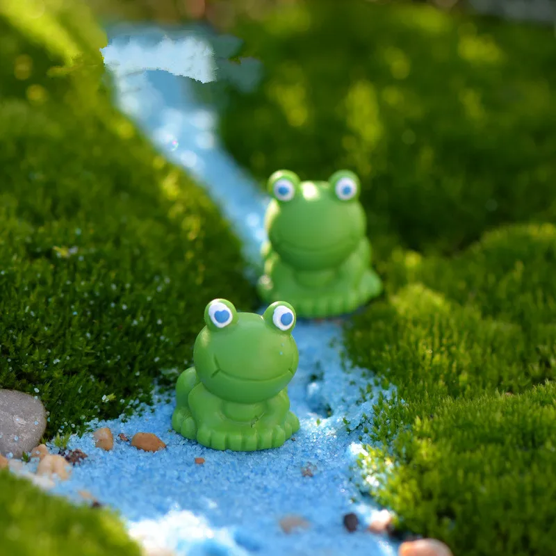 10 шт. мини животные лягушка миниатюрный Сказочный Сад Miniaturas микро пейзаж из мха diy украшения для террариума фигурка для домашнего декора