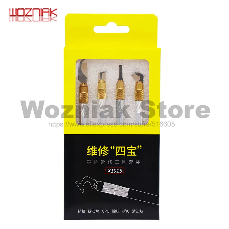 Wozniak X1015 Tool Knife for Rework of Mobile Maintenance Chip Edge scraping glue Shovel black Degumming Cleaning knife | Инструменты