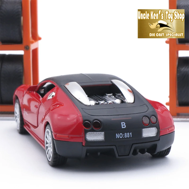 Литая модель машины Bugatti для мальчиков длина 14 см с металлическим материалом