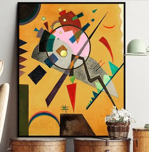Wassily Kandinsky геометрические абстрактные Текстурированные картины на холсте