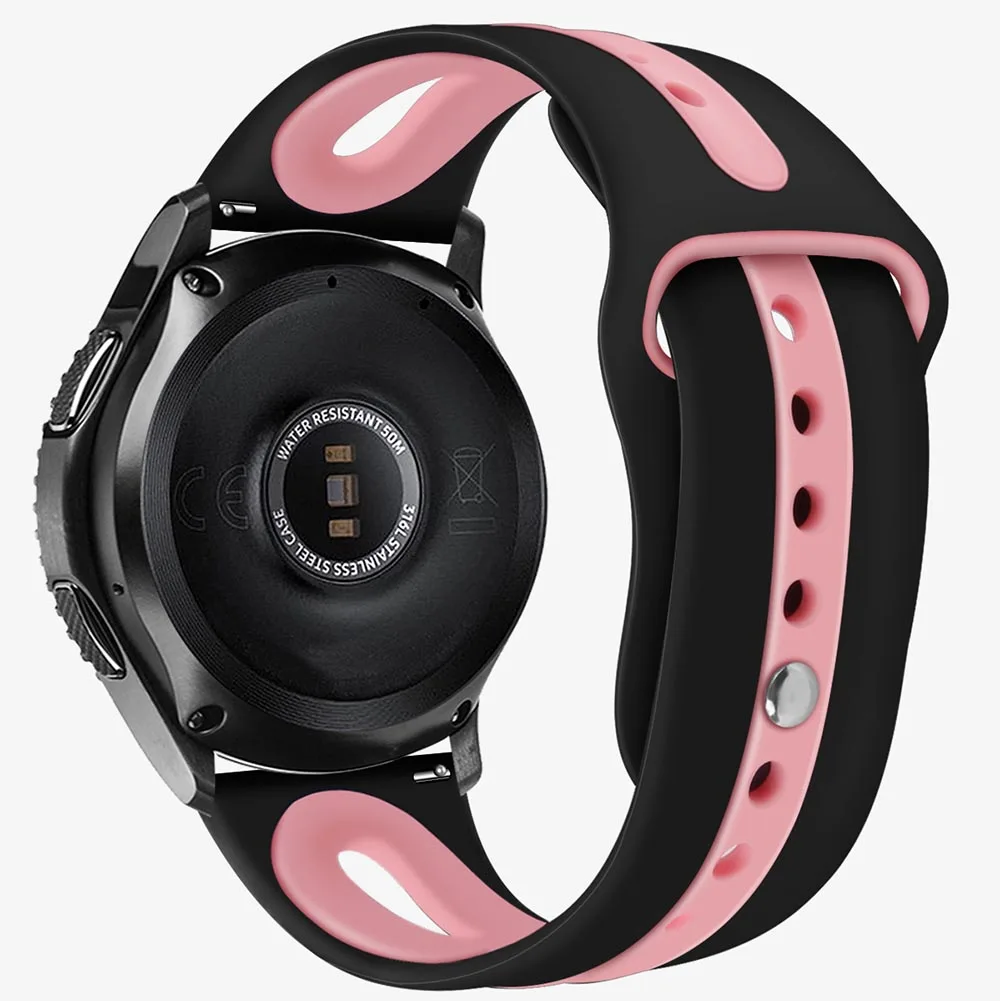 Запасные силиконовые ремешки для смарт часов Samsung Gear S3 Frontier/Gear S3/ Galaxy Watch (46 мм) SM R800