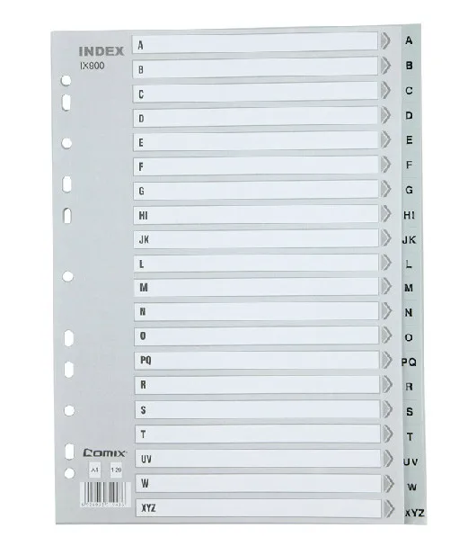 

2 Pack/Lot Comix IX900 Paper index card A4 11 holes, for documents file display