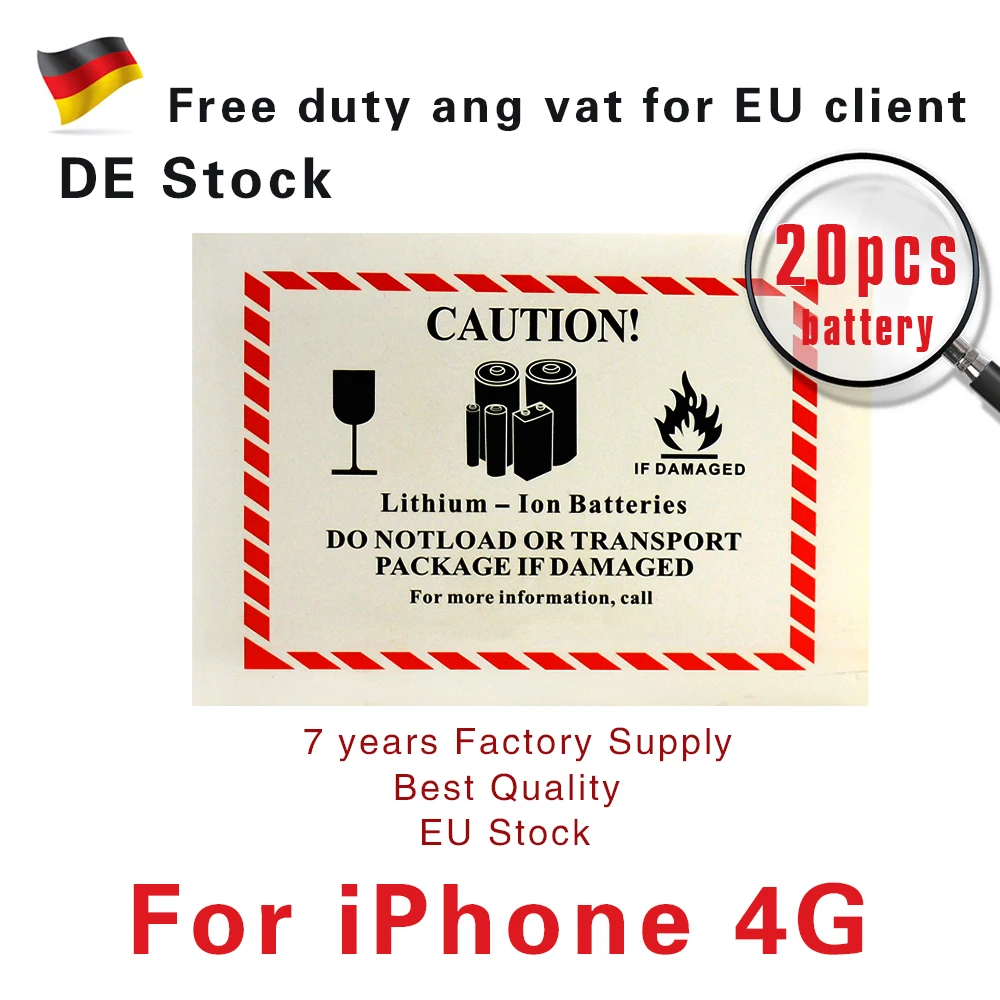 20 шт./лот батареи для iphone 4 4G IP-4G Батарея Замена 1420 мАч оптовая продажа с фабрики best