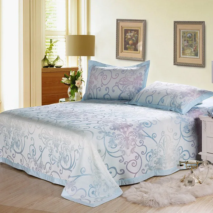 Комплект из 3 предметов с плоской простыней 100% жаккардовая ткань бамбукового