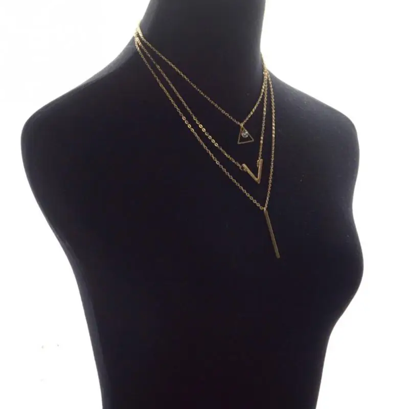 2018 новый шарм Цепочки и ожерелья Jewelry Многослойные колье коренастый заявление
