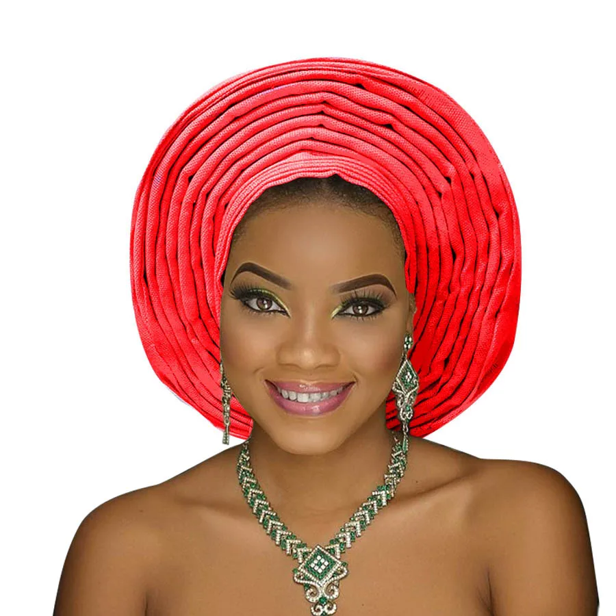 

African aso oke headtie aso oke nigerian headtie aso ebi auto gele women turban beautiful queen headwrap for wedding
