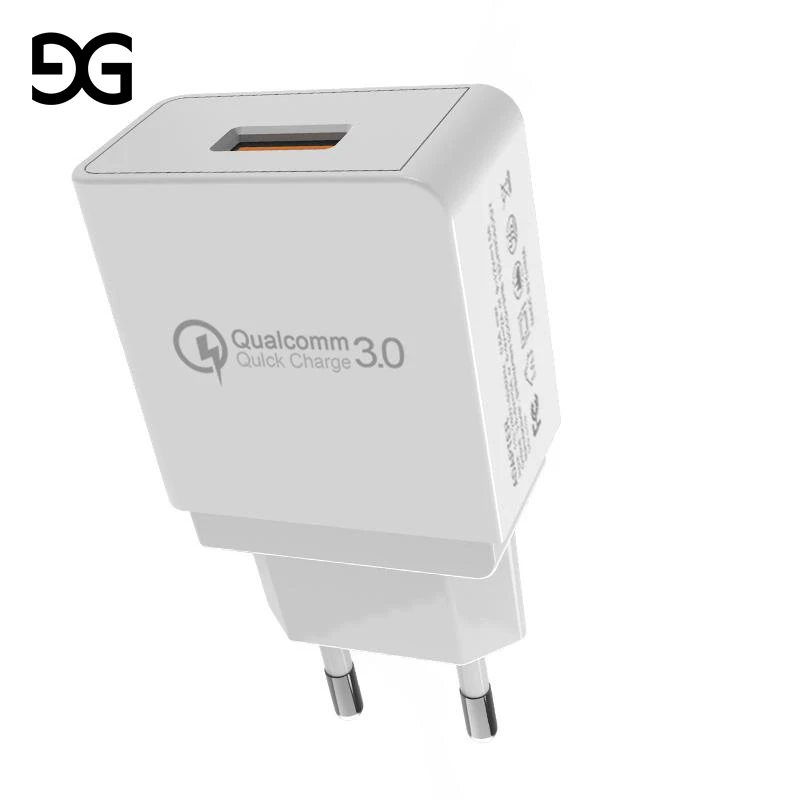 GUSGU мобильный телефон зарядное устройство 18 Вт USB для iPhone Quick Charge 3 0 быстрое