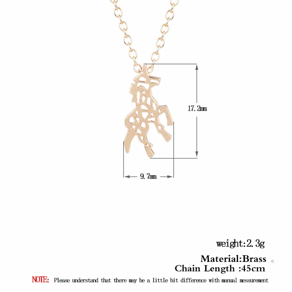 

Chandler Plated Unicorn Pendant Necklaces For Women Hollow Zebra Horse Chain Statement Love Homme Femme Bijoux Wholesale