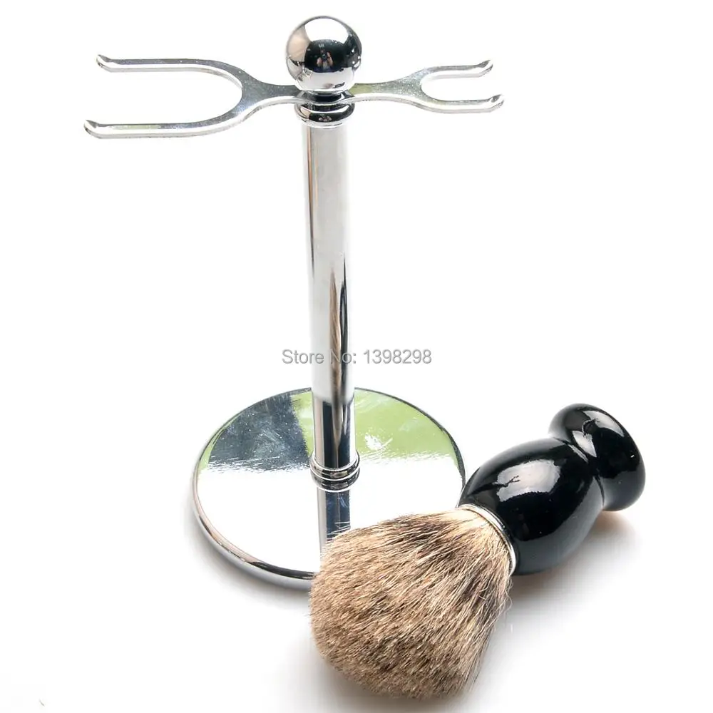 CSB Black Wood Handle Badger Hair Shaving Brush Set Salon Men Facial Beard Cleaning Appliance Tools with Stand | Красота и здоровье