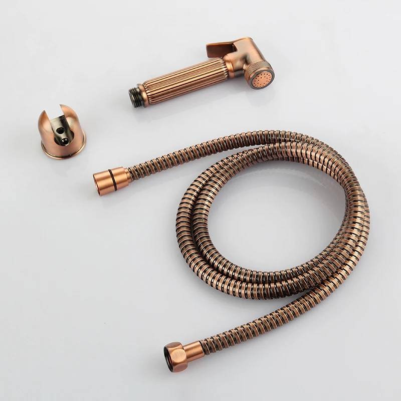 Красная Бронзовая Античная медь Твердый латунный опрыскиватель ручной Туалет