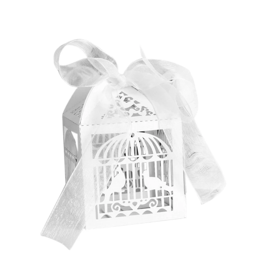 Свадебные приглашения с лазерной резкой птицы 10 шт. свадебные сувениры коробки