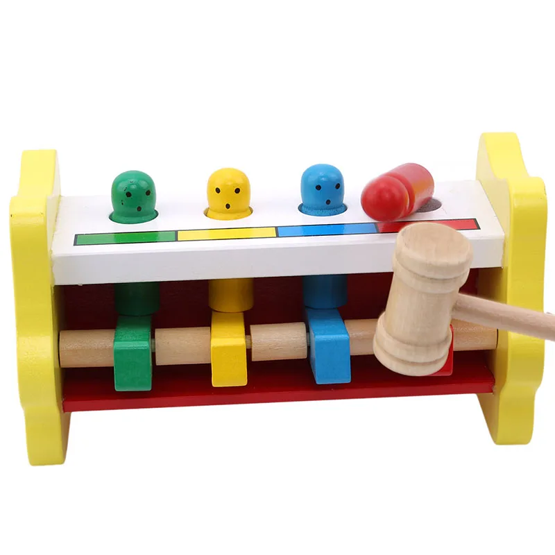 Деревянное раннее образование Strike Trapeze игра дети смешной стек водитель