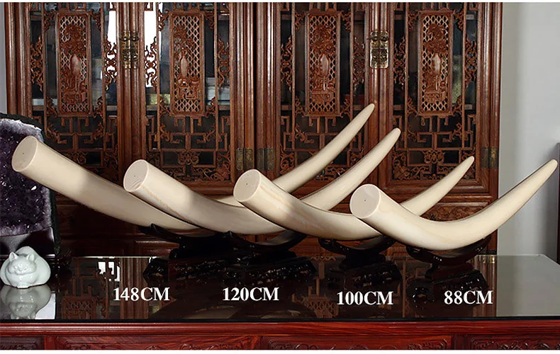 40-70CM long resin Imitation white ivory s ornaments Fortune office like elephant lucky evil Home room | Дом и сад