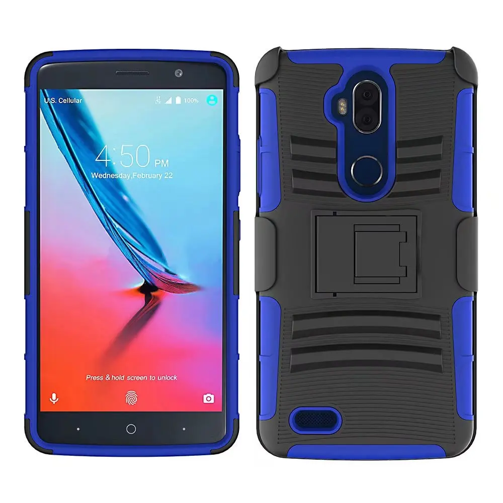 Новинка для zte Z986U/Blade Max 3 6," чехол Гибридный сверхмощный 3 в 1 военный Камуфляжный жесткий противоударный чехол с зажимом для ремня чехол-подставка