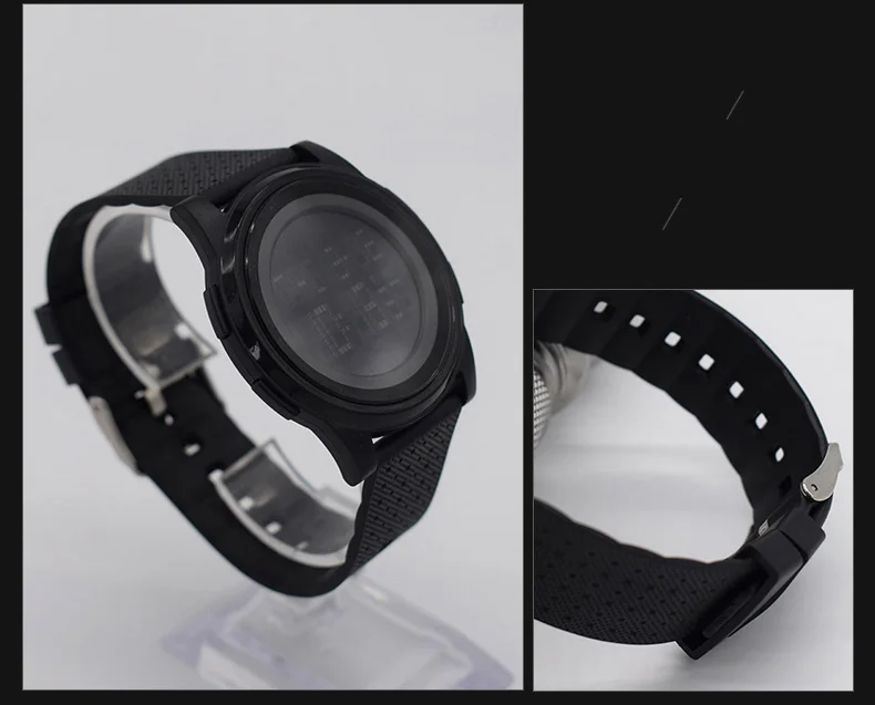 Bounabay waterproof wrist digital watches for men digitais watch running mens man digitales clock silicone led cheap stopwatch | Наручные