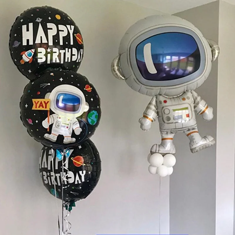 Воздушные шары из фольги для космической вечеринки ракеты астронавта воздушные