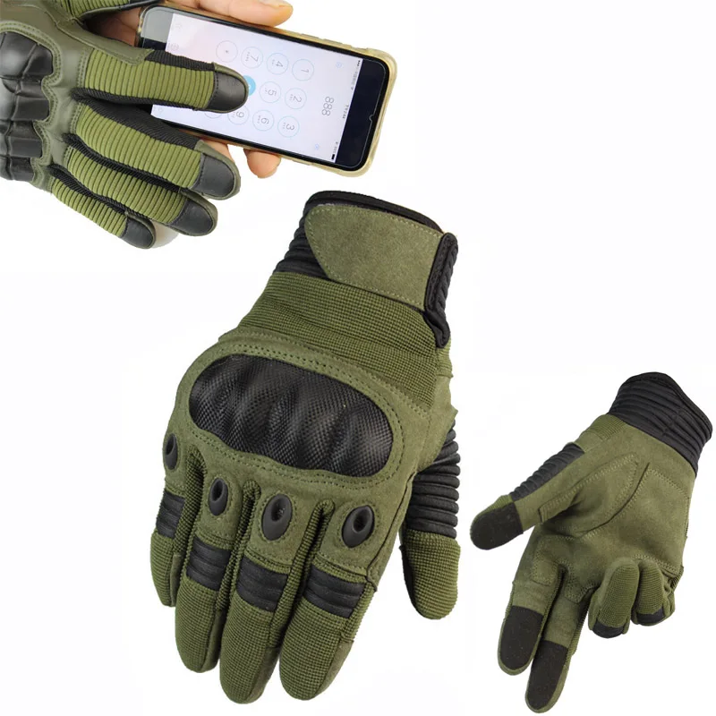 Outdoor Tactical Gloves Touch Screen Full Finger Hiking Camping Cycling Sports Military Men's Protection 3 Colors | Спорт и