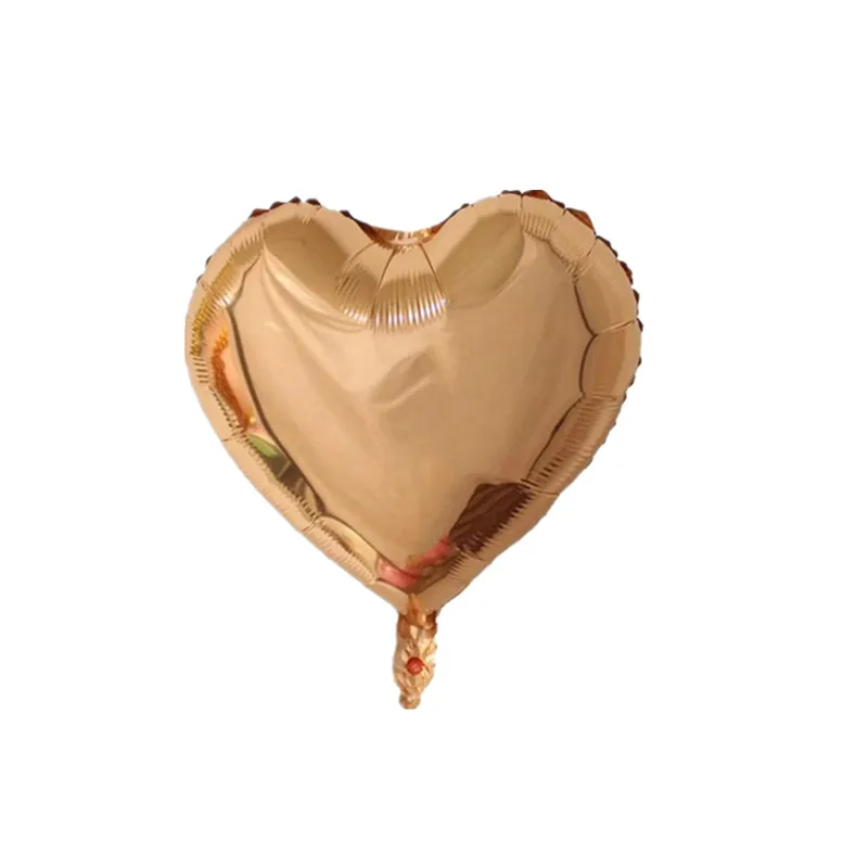 heart rose gold 50 шт. 18 дюймов Звездные воздушные фольгированные шары сердце гелиевый баллон шар на день рождения вечерние свадебные украшения вечерние товары сердечки - Цвет: heart rose gold