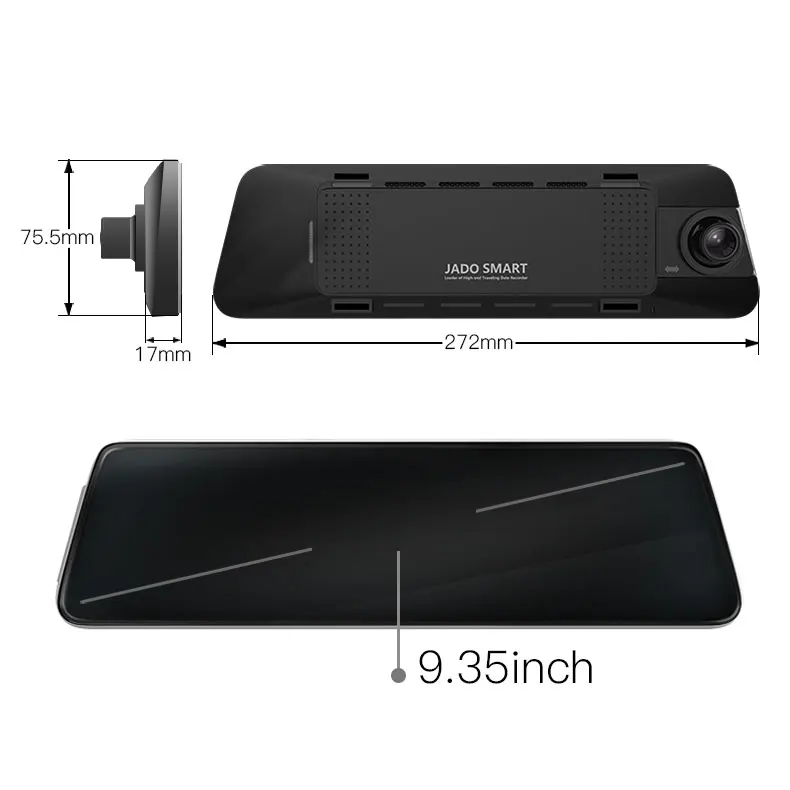 JADO D230 X1 потоковое зеркало заднего вида Dvr dash cam era avtoregistrator 10 ips сенсорный экран HD 1080 P Автомобильный видеорегистратор Камера ночного видения
