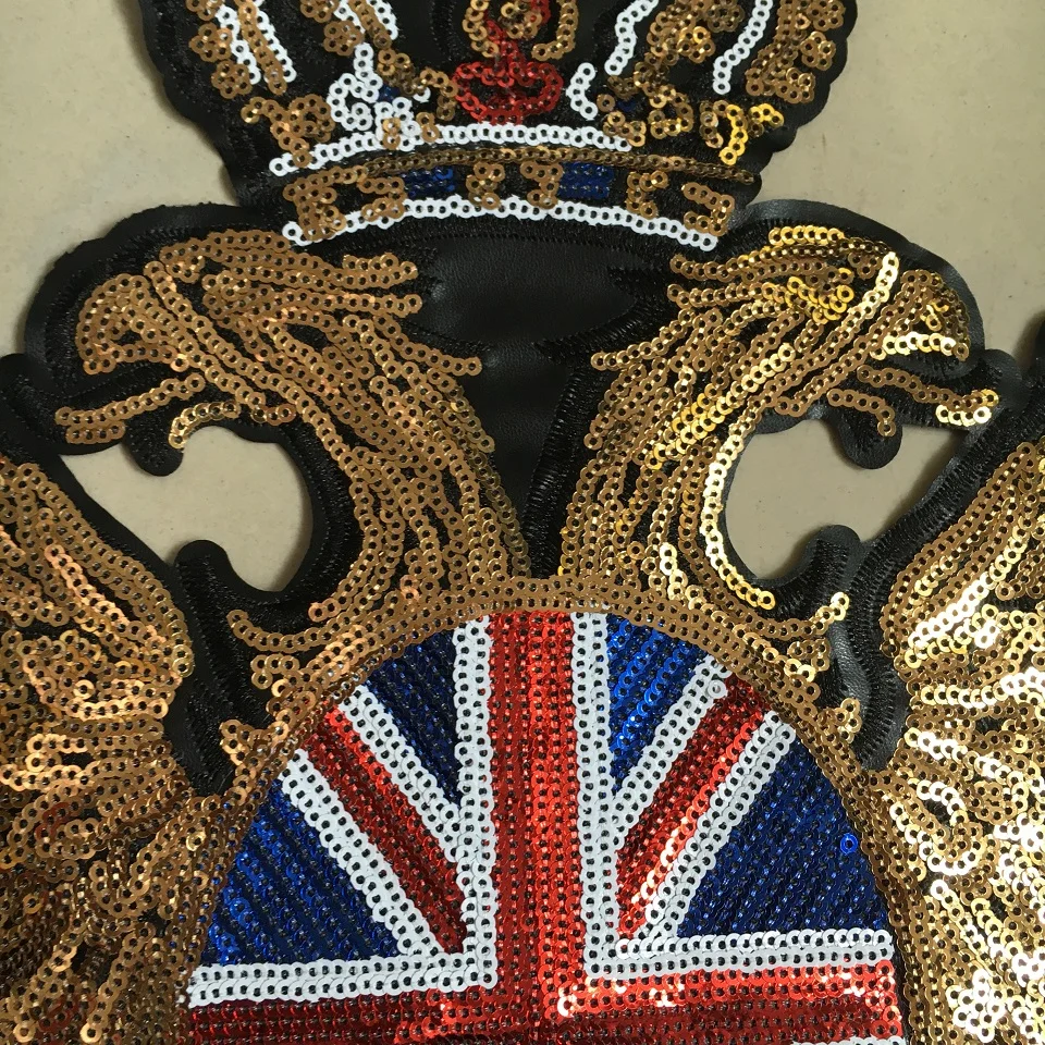 Нашивки с блестками Crown Eagles для одежды нашивка аппликация вышивка нашивки