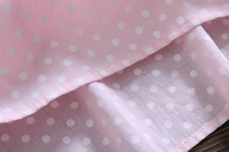 Japanse Mori girl летнее платье для женщин короткий рукав Ложные из двух частей горошек Хлопковые Платья Синий, Розовый Сладкий Vestidos S-XXL