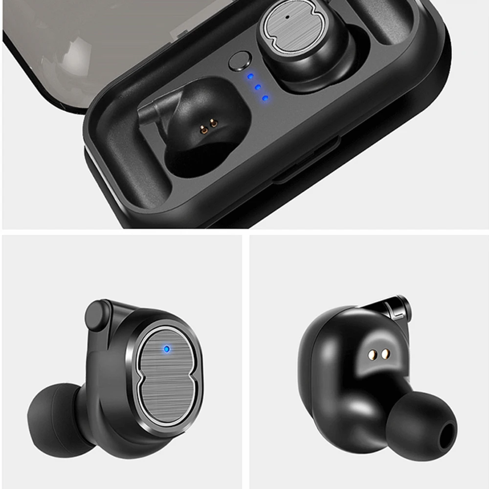 AZiMiYO TWS Беспроводные Bluetooth 5,0 наушники для iPhone Xs Xiaomi стерео вкладыши спортивные наушники с микрофоном портативная зарядная коробка