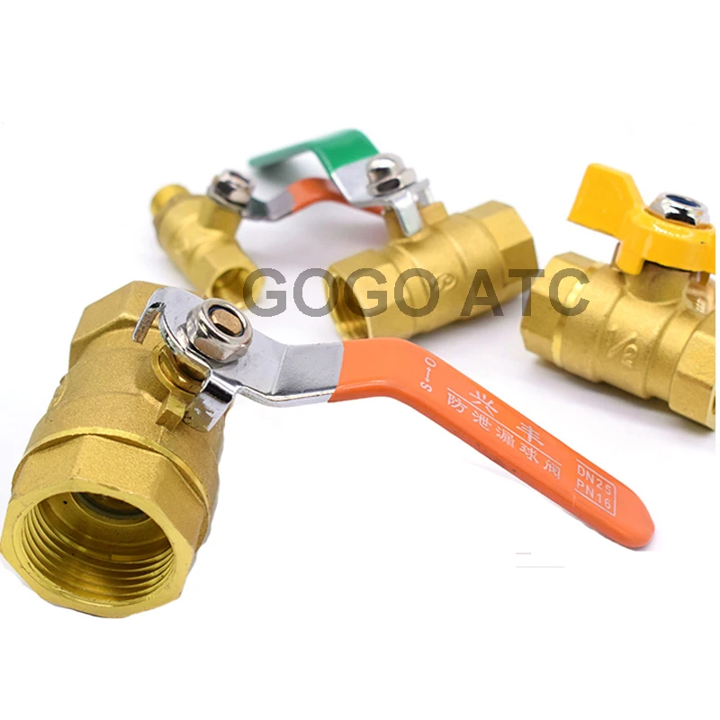 high quality long handle butterfly valve brass ball switch DN8 1/4 thickened water | Обустройство дома