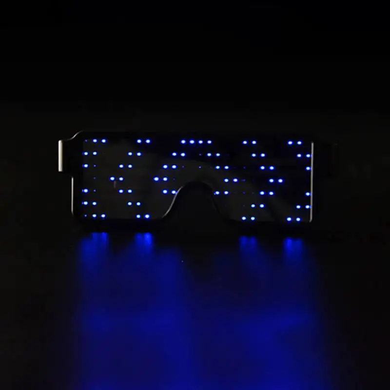 Новинка, 8 режимов, быстрая вспышка, светодиодный вечерние очки, USB зарядка, светящиеся очки, товары для рождественской вечеринки, освещение концертов, игрушки, Прямая поставка