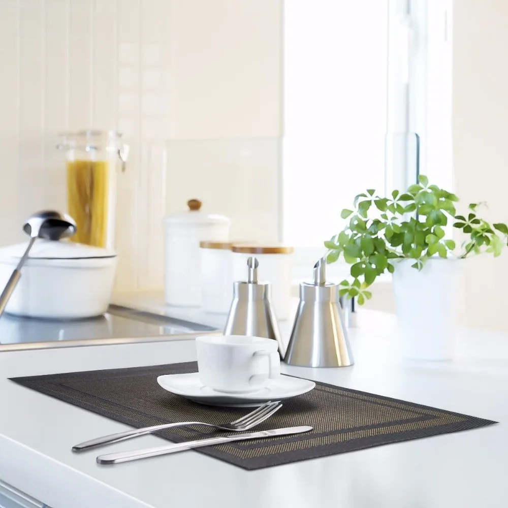 Мода 1 шт. Новый ПВХ диагональная рамка салфетки изоляция Западный обеденный стол