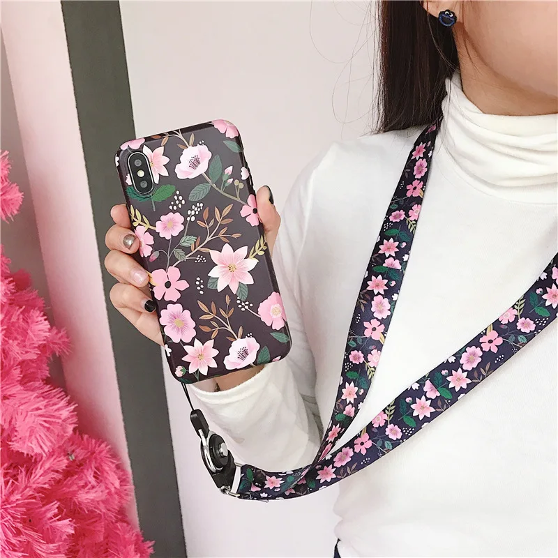 Для iPhone Xs Max X XR XS 7 8 6 S Plus чехол узор шнурок с девушками женский для |