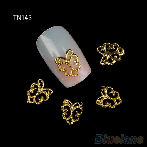 Новый 80 ШТ. 3D Различные Стили Горный Хрусталь Золотой Сплав Nail Art Красоты Наклейки