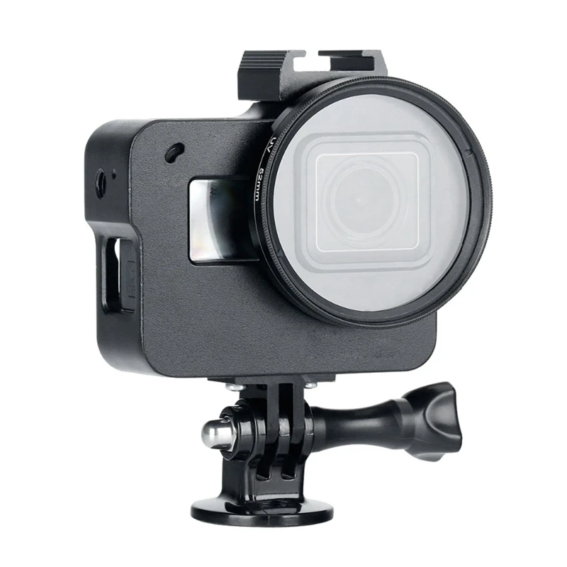 Чехол для камеры Gopro Cage защитная рамка для Gopro 7 6 5, Экшн-камера Vlog аксессуары с горячим башмаком для микрофона светильник