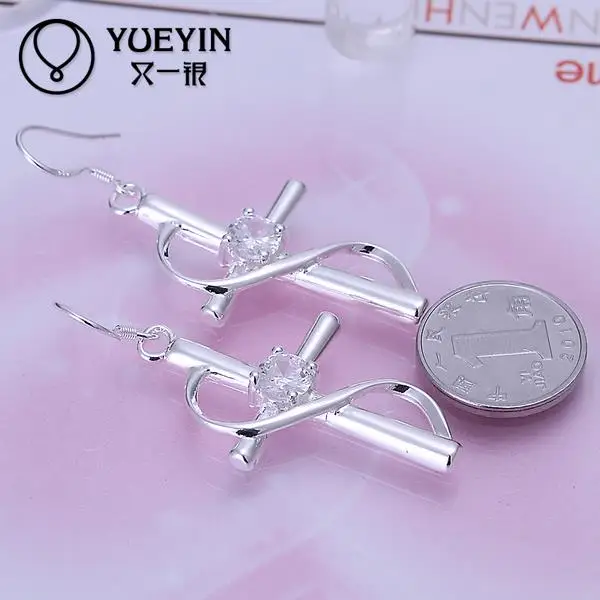 Оптовая продажа висячие серьги с серебряным покрытием для женщин свадебные