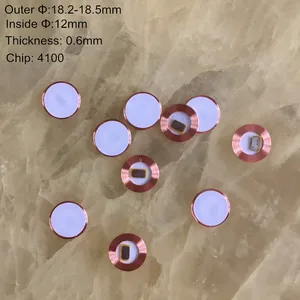 10 шт.лот, 125 кГц, rfid-метка для монет T5577, диаметр 18,5 мм, катушка, чип, ультратонкий стикер, записываемый EM4100, только для чтения