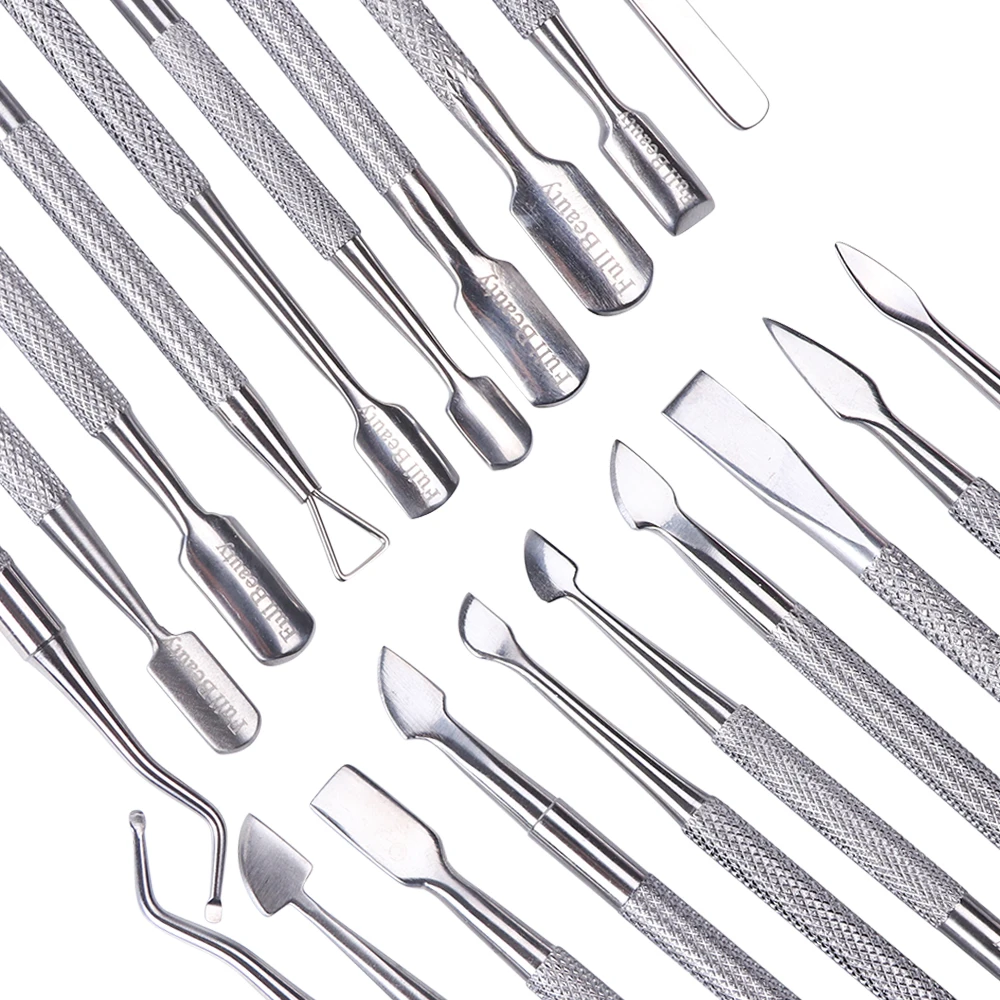 1pcs Nail Cuticle Remover Stainless Steel Pusher Double End Dead Skin Machine Manicure Pedicure Art Tools TRFB08-32 | Красота и
