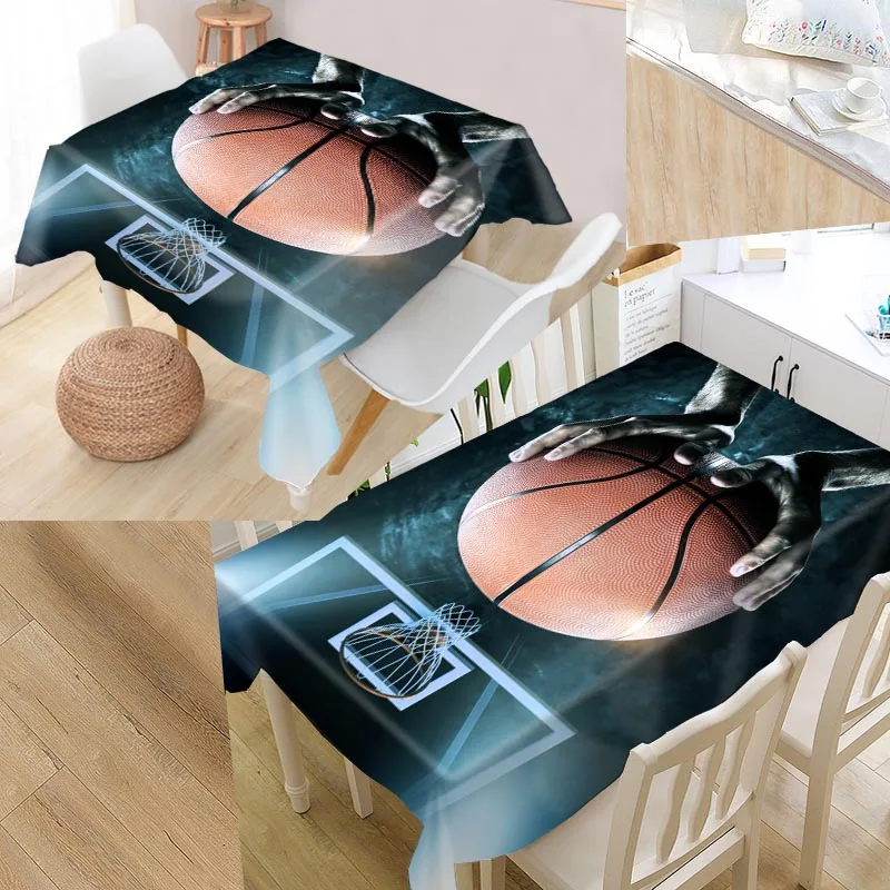 Baketball изготовленная на заказ Скатерть Оксфорд с принтом прямоугольная