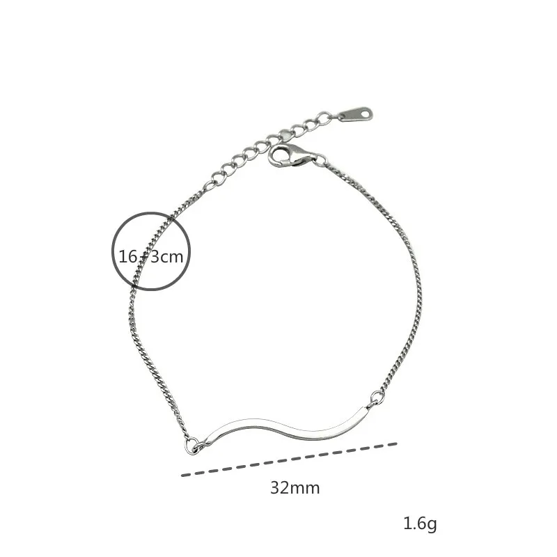 Flyleaf золотая волна сплющенная цепочка 100% Стерлинговое Серебро 925 пробы браслеты