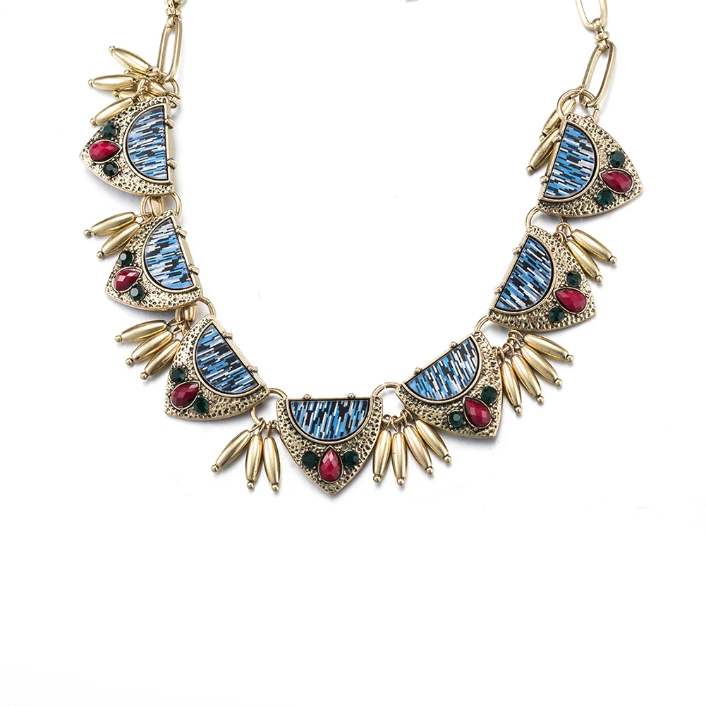 Chocker ожерелье Шарм Винтаж Для женщин кулон цепи кристалл колье Коренастый