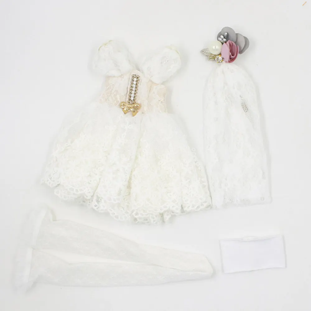 Фея мечты только для 1/4 bjd 45 см Кукольное свадебное платье белый головной убор