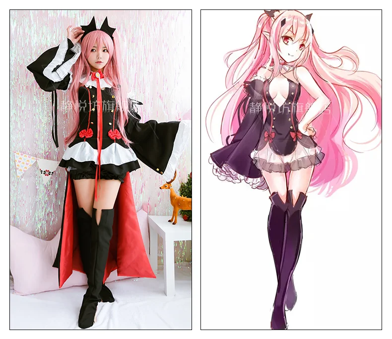 Аниме Seraph of the end Косплей крул Цепеш COS Хэллоуин вечерние гот вампира в стиле