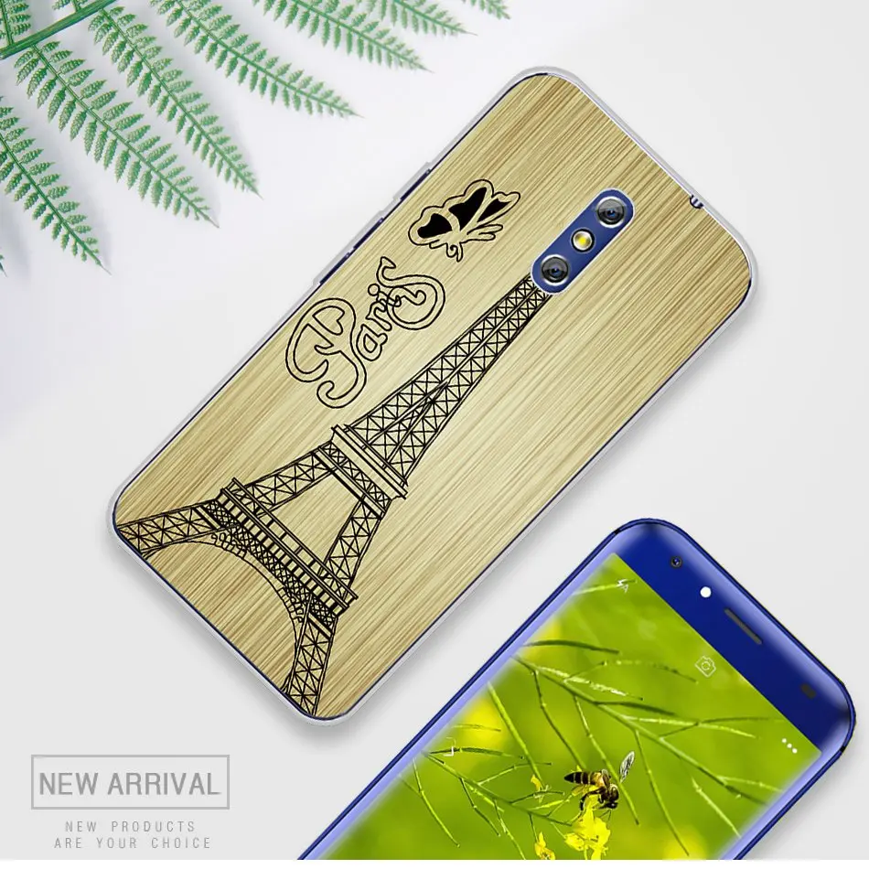 UTOPER Shell For Doogee BL5000 Case Wood Gain Pattern Silicon Black Rose Phone BL7000 X30 Mix Lite Cover |