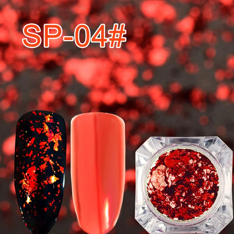 Nail Glitter-04 Francheska блеск для ногтей зеркальный хромированный порошок неравномерные блестки узоры для ногтей с блестками Гель-лак хлопья Маникюр украшения для ногтей - Цвет: Nail Glitter-04