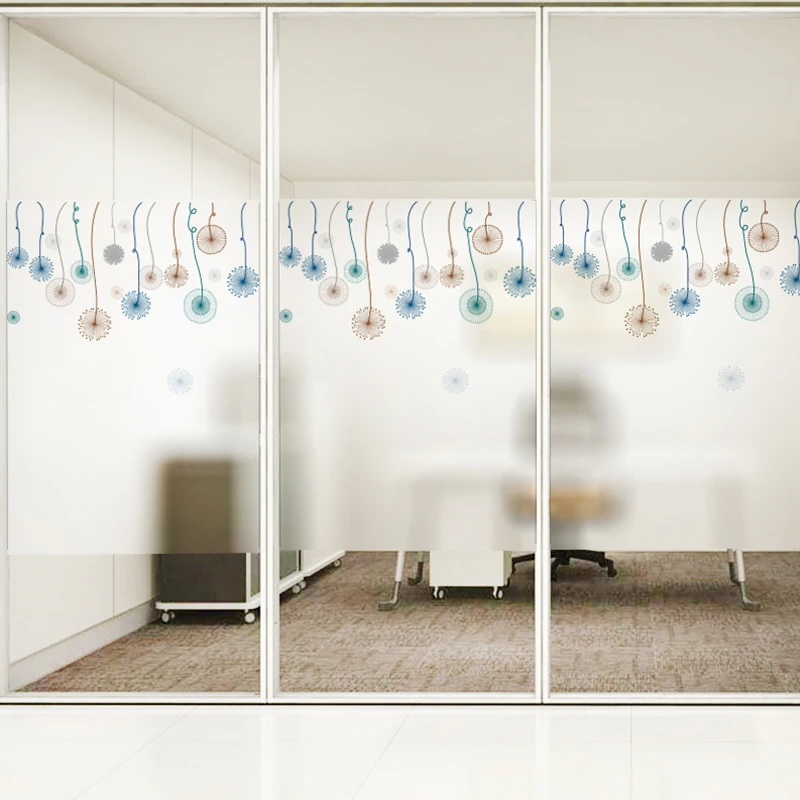 Самоклеющаяся пленка для окон цветная виниловая украшения дома Одуванчик бохо