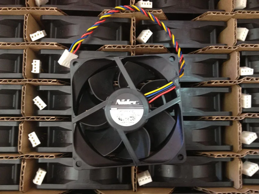 NIDEC L80T12NS1A7 57 8025 8 см 8*8*2 5 80 мм 12 В 0.38A 4pin вентилятор сервера|server fan|12v 80mm fan12v fan |