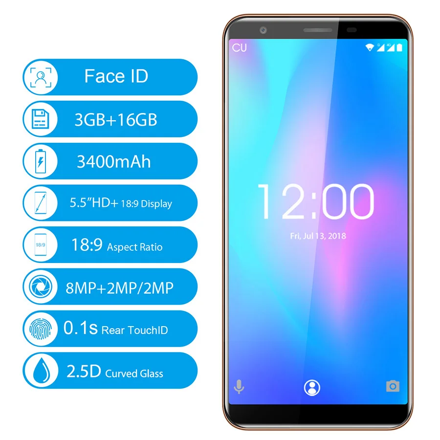 OUKITEL C11 Pro 5 &quot18:9 Android 8 1 мобильный телефон MT6739 четырехъядерный 3G ram 16G rom 4G отпечаток