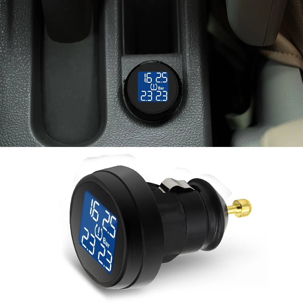 TPMS система контроля давления в шинах TPMS ЖК-экран 4 датчика прикуриватель в режиме реального времени tpms автомобильный детектор диагностический инструмент