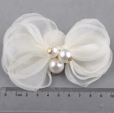 Заколка на волосы для домашних животных Большой pearl носовой зажим для волос Тедди Бизон Йоркширский Мальтийская болонка волос зажим, аксессуар для волос - Цвет: Цвет: желтый