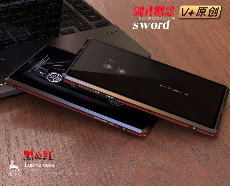 Чехол Luphie для Xiaomi mi x, чехол с металлической рамкой, чехол для телефона для Xiaomi mi x, двойная цветная задняя крышка, противоударный