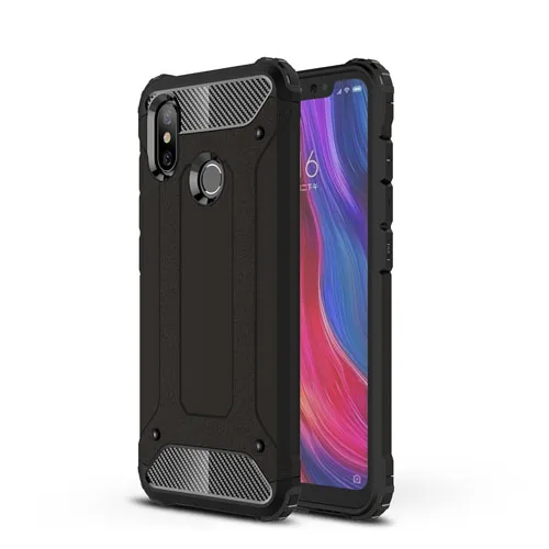 Черный Противоударный чехол для RedMi Note 7 8 Pro K20 Note 5 6 4X 7A для Xiaomi Mi 9 CC9 8 lite SE Mi A2 A1 резиновая броня гибридный жесткий чехол - Цвет: Черный