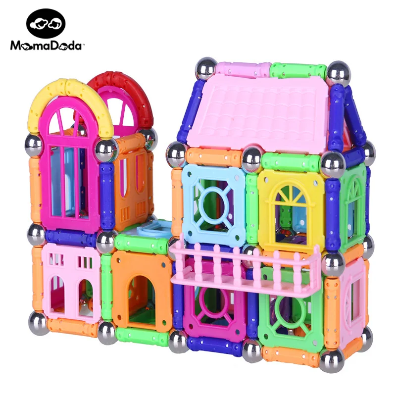 438pcs Magnetic Building Blocks Metal Balls Designer Construction Toys Learning Educational DIY Castle Children Kids toys Gift | Игрушки и